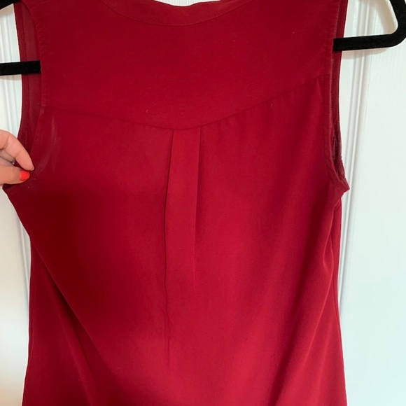 Banana Republic Dark Red V-Neck Tank w/ Black Trim - Picture 5 of 5